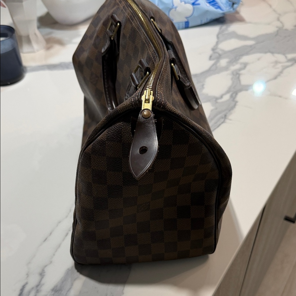 Louis Vuitton Brown Checkered Satchel - Picture 3 of 8